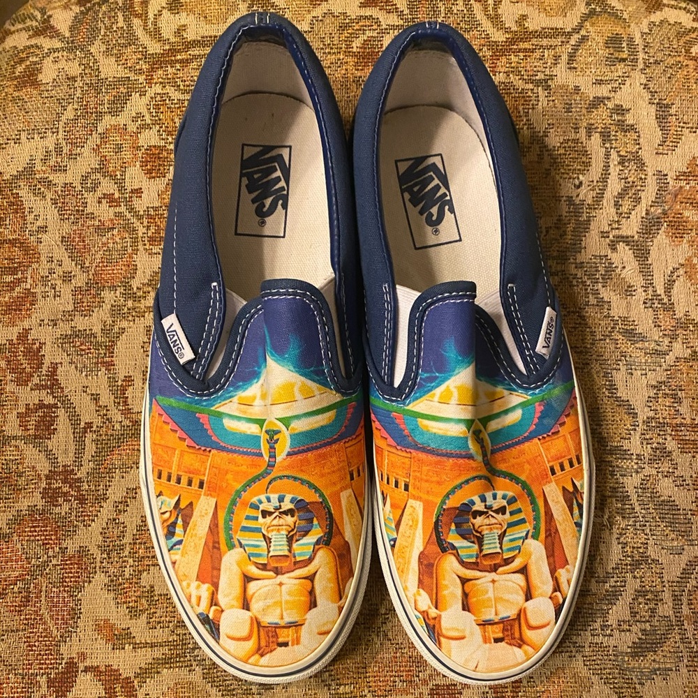 NWOT Vans Slip-on X Iron Maiden "Powerslave" Metal Music Eddie